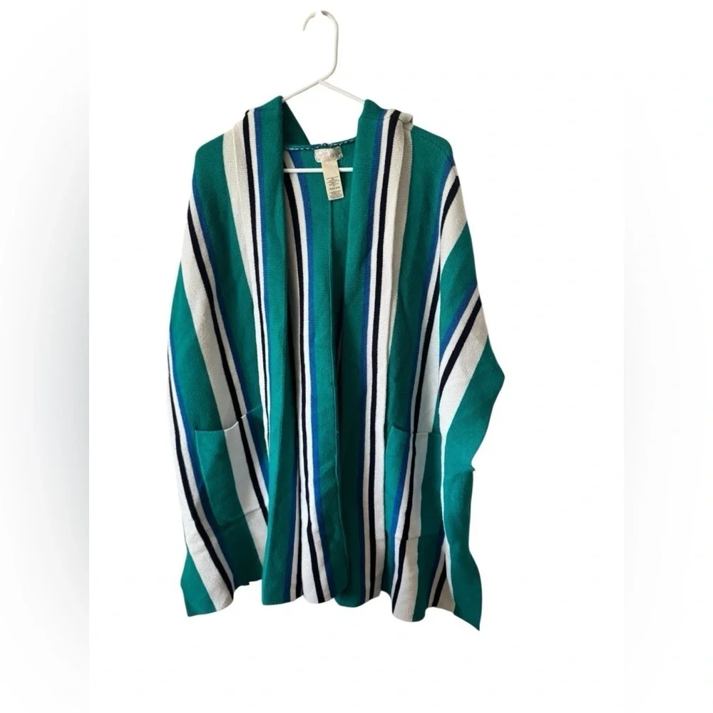 Free People All I Need Striped Hooded Poncho | One Size